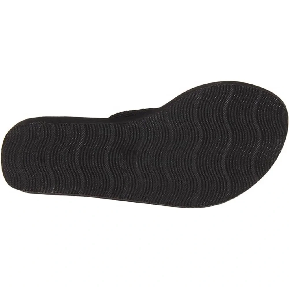 New In! Rocket Dog Solid Black Ultra Platform Wedge Sandal - Picture 8 of 11